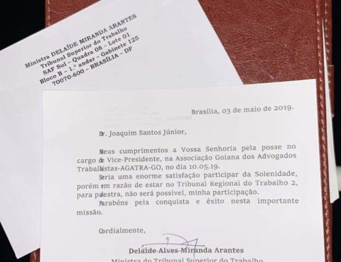 Carta Ministra Dra. Delaíde Miranda Arantes